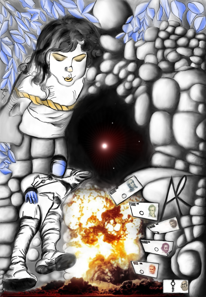 Illustrazione digitale di un ricordo/pensiero